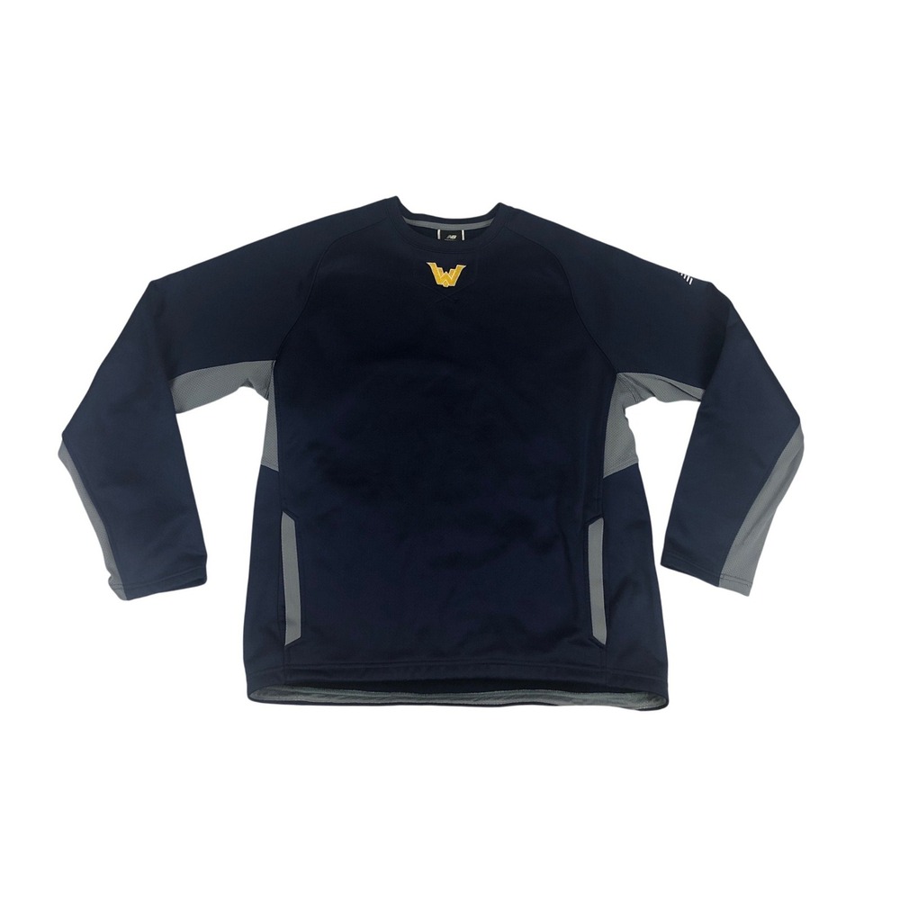 New Balance West Virginia Mountaineers Navy Blue Performance Sweatshirt Mens M